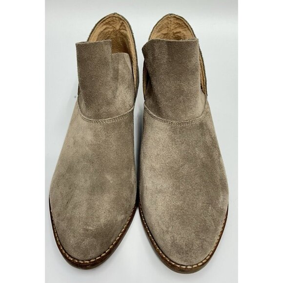 Lucky Brand Fahmida Ankle Boots Booties Brown Suede Women’s 7.5 Tan Casual - Picture 3 of 8